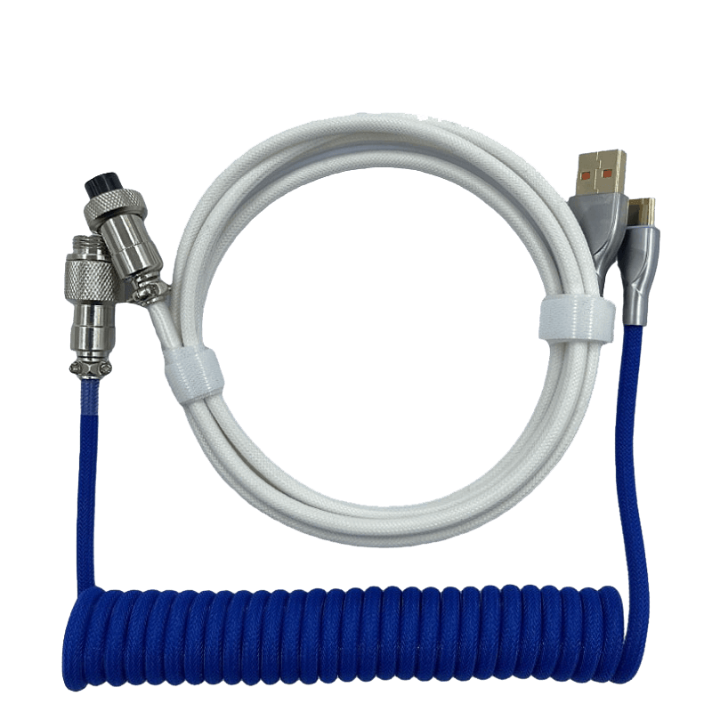 Coiled Cable Blue and White