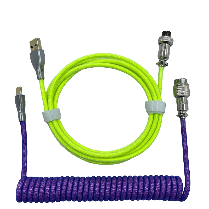 Coiled Cable Purple and Lime