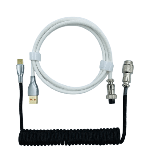 Coiled Cable White and black